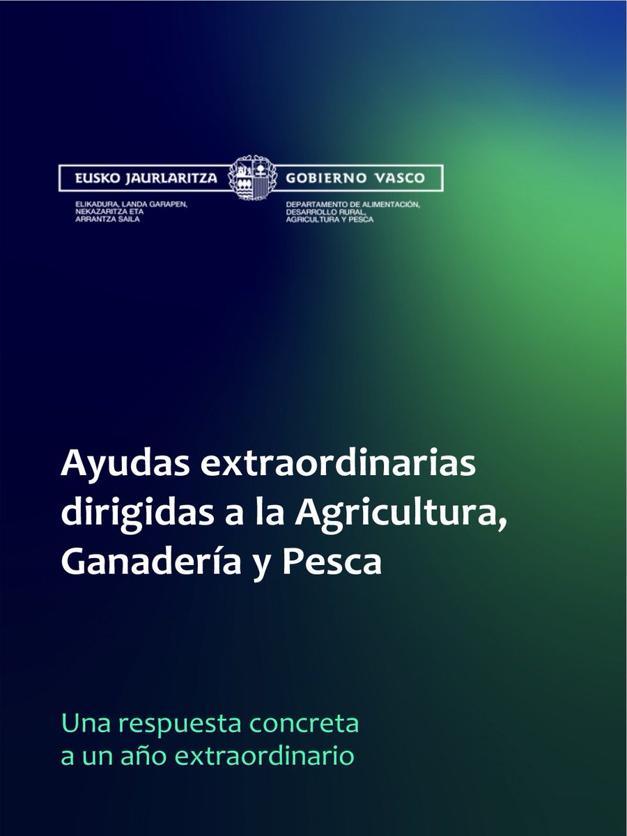 itsaslurraEJGV's tweet photo. 🌾🐟 + 5,9 M€ para agricultura, ganadería y pesca ante la falta de lluvias, el aumento de costes y la mala costera del verdel.
🧵 Hilo
@Amaia_Barredo @Gob_eus https://t.co/2c92v4JZ1H