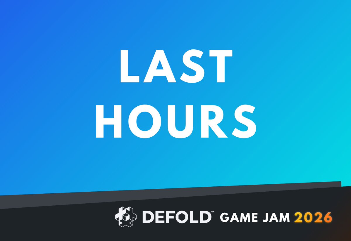 defold's tweet photo. Prepare the page and upload your games - we accept submissions to the #DefoldGameJam 2026 until 23:59:59 CEST today!
#MadeWithDefold #indiedev #gamejam #gamedev https://t.co/LrSG1jNnql