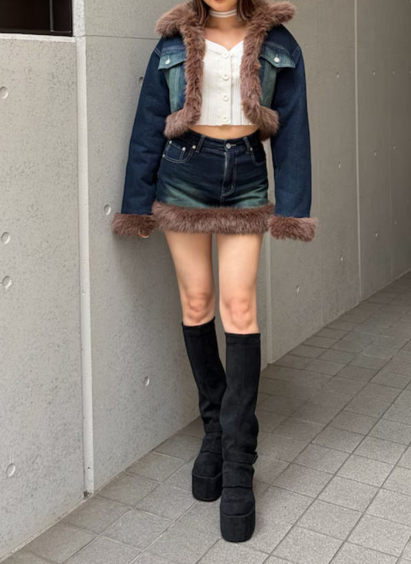 EMODA_STAFF's tweet photo. ファーが可愛いセットアップ❕🩵 https://t.co/b44yxMohOB