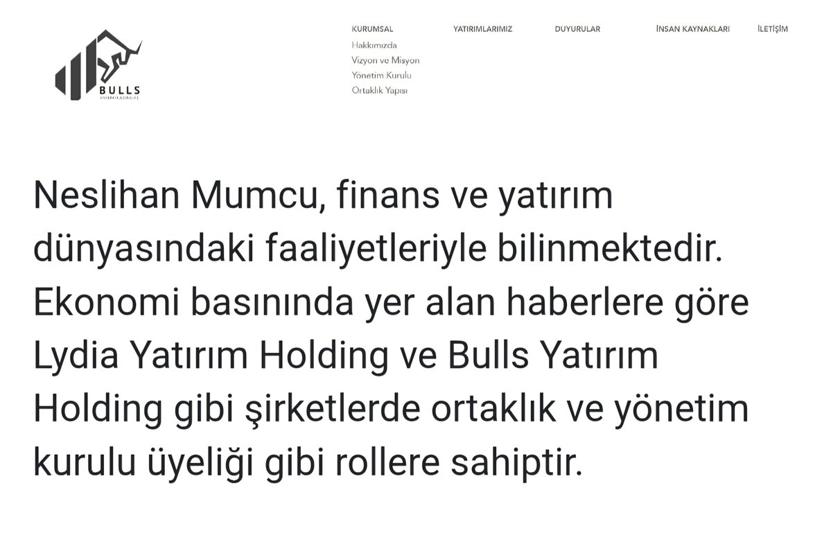 EmreSirin1982's tweet photo. Eski Bakan Yardımcısı ve BTK üyesi Batuhan Mumcu'nun eşi Neslihan Mumcu Bulls Portföy Yönetimi kurulu üyesi olduğu için mi bu kadar hesaba erişim engeli getirildi!!! https://t.co/xsRNwUB8qn