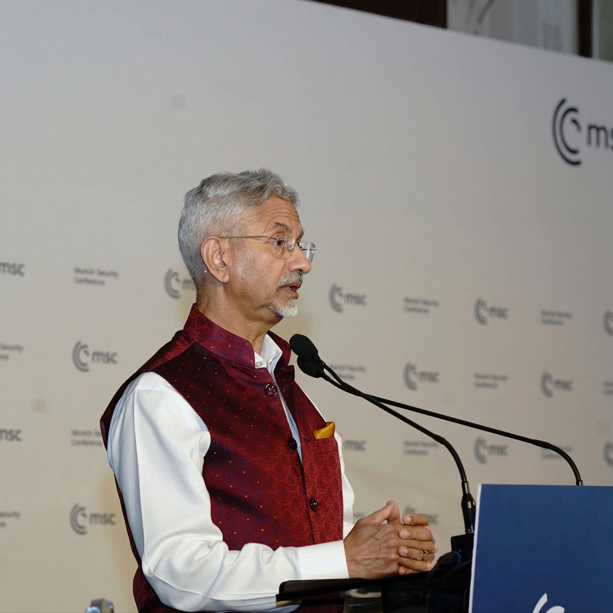 DrSJaishankar's tweet photo. A pleasure to speak at the #MLMNewDelhi today on emerging and middle power (EMP) cooperation. Thank Ambassador @ischinger, Chairman of the @MunSecConf.
Made the following points:
✅ EMPs are from Global South & Global North, united in their goal of being more relevant. They are conscious of what they bring to the table.
✅ The changing landscape which drives the EMP debate is of a repositioning US, rise of China, shaper competition and greater interdependence.
✅ EMPs’ approach is to de-risk & to diversify, and pursue agenda based cooperation.
✅ The resulting outcome is of multipolarity, multi-alignment and small groups.
✅ EMPs can develop a broad-based agenda that will contribute to reformed multilateralism.
Wish the #MLMNewDelhi all success.