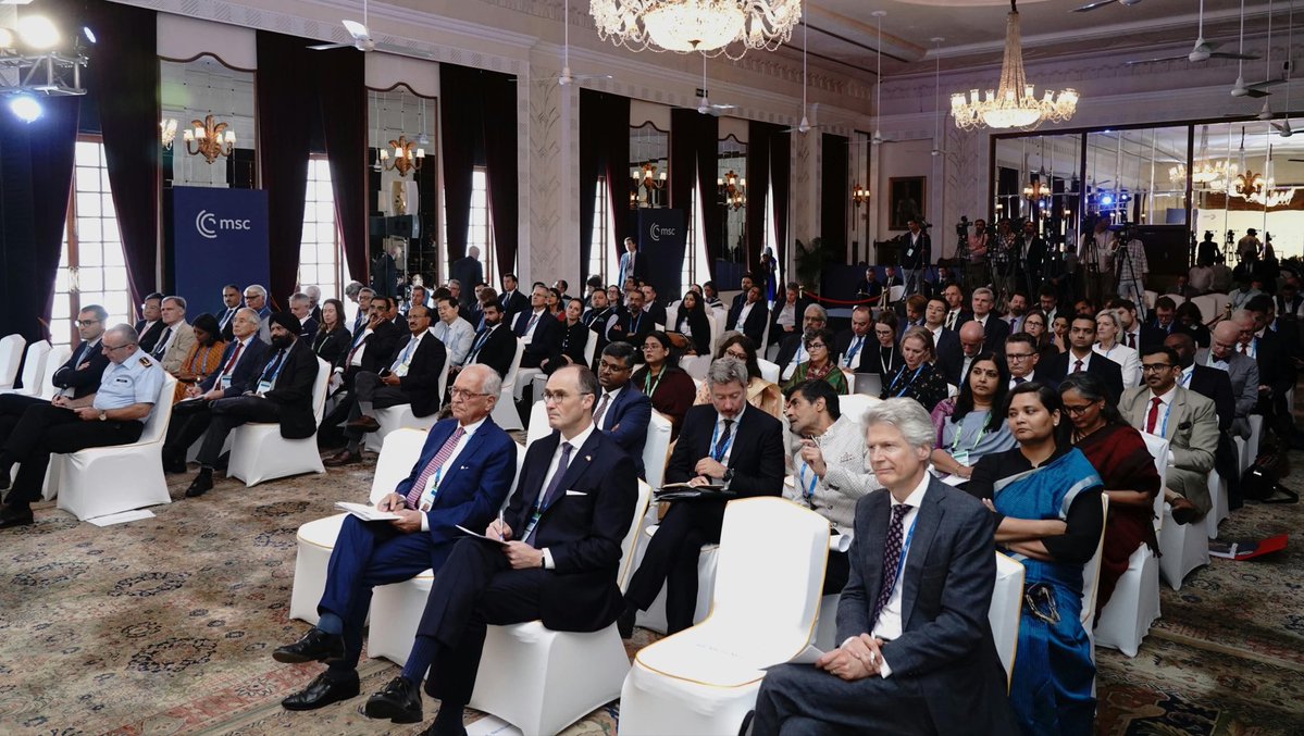 DrSJaishankar's tweet photo. A pleasure to speak at the #MLMNewDelhi today on emerging and middle power (EMP) cooperation. Thank Ambassador @ischinger, Chairman of the @MunSecConf.
Made the following points:
✅ EMPs are from Global South & Global North, united in their goal of being more relevant. They are conscious of what they bring to the table.
✅ The changing landscape which drives the EMP debate is of a repositioning US, rise of China, shaper competition and greater interdependence.
✅ EMPs’ approach is to de-risk & to diversify, and pursue agenda based cooperation.
✅ The resulting outcome is of multipolarity, multi-alignment and small groups.
✅ EMPs can develop a broad-based agenda that will contribute to reformed multilateralism.
Wish the #MLMNewDelhi all success.