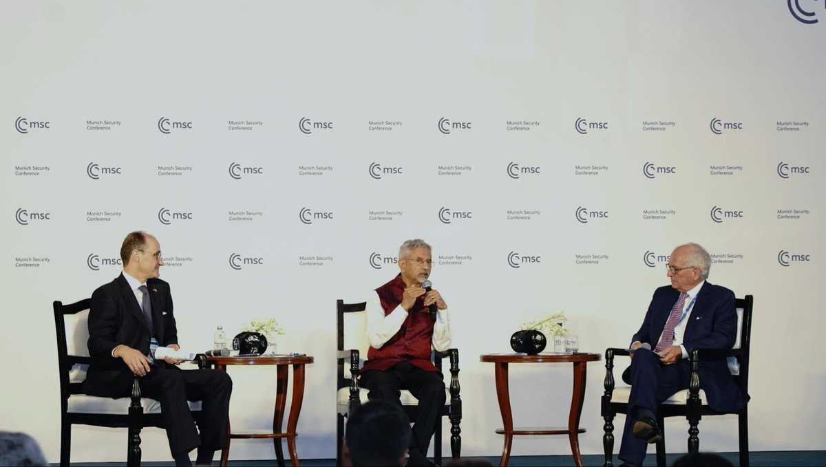 DrSJaishankar's tweet photo. A pleasure to speak at the #MLMNewDelhi today on emerging and middle power (EMP) cooperation. Thank Ambassador @ischinger, Chairman of the @MunSecConf.
Made the following points:
✅ EMPs are from Global South & Global North, united in their goal of being more relevant. They are conscious of what they bring to the table.
✅ The changing landscape which drives the EMP debate is of a repositioning US, rise of China, shaper competition and greater interdependence.
✅ EMPs’ approach is to de-risk & to diversify, and pursue agenda based cooperation.
✅ The resulting outcome is of multipolarity, multi-alignment and small groups.
✅ EMPs can develop a broad-based agenda that will contribute to reformed multilateralism.
Wish the #MLMNewDelhi all success.