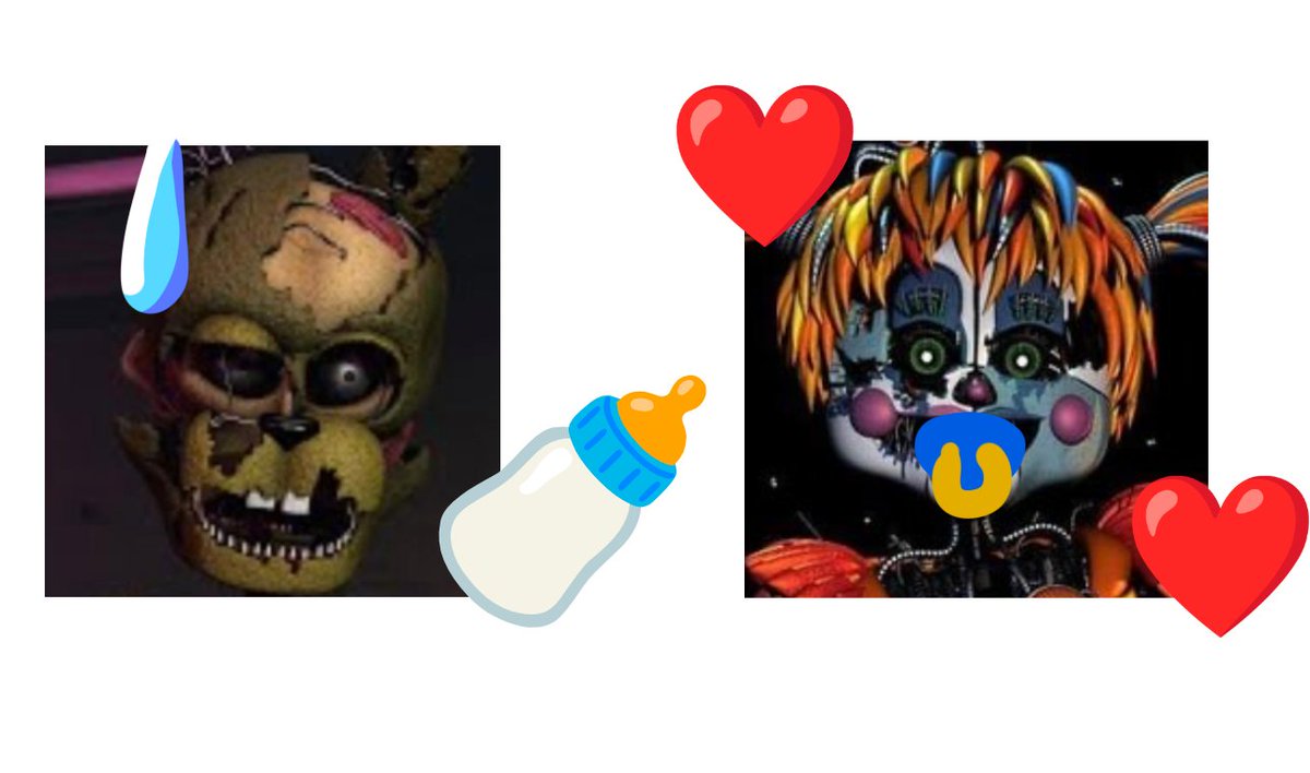Plutorjg's tweet photo. father and daughter❤️❤️😭
#fnaf #scraptrap #scrapbaby https://t.co/oLNuff3deh