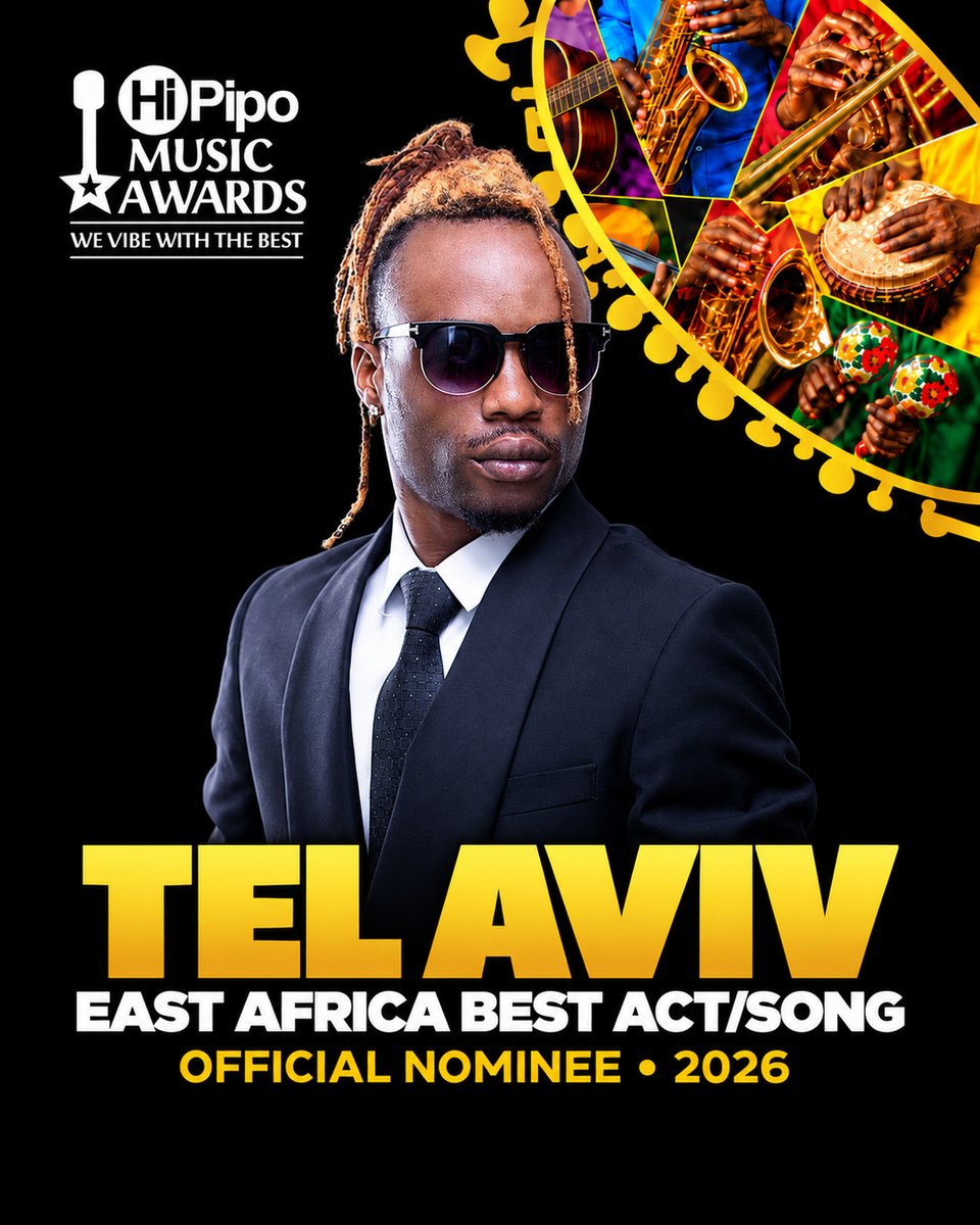 hipipo's tweet photo. East Africa Best Act/Song Nominees!  

Tel Aviv by @satb257 is nominated for East Africa Best Act/Song at #HMA2026  

13th November 2026 | Kampala Serena Hotel | https://t.co/GW778fUW7y 

#HiPipoMusicAwards #WeVibeWithTheBest #MadeOfGOD https://t.co/Ha6T43TpvX