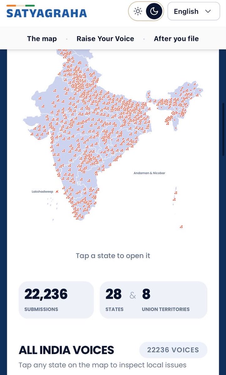INCKerala's tweet photo. 22,236 Andolans. One day.

Yesterday, Leader of Opposition Rahul Gandhi opened a platform where any Indian could write down the struggle they are fighting.

In 24 hours, 22,236 groups did - from 28 states and 8 Union Territories.

Not surveys. Not slogans. Real struggles, real places, real people.

4,297 of them were protesting and raising their voice about one thing: education.

Somebody in your district has already written in.

Have you?
🔗 https://t.co/kLhmhECZs2