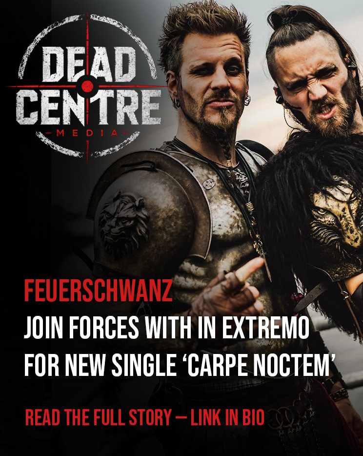 DeadCentreMedia's tweet photo. FEUERSCHWANZ join forces with IN EXTREMO for new single ‘Carpe Noctem’.

The collaboration arrives ahead of their 2027 co-headline tour.
@metundmiezen 
Read more 👇
https://t.co/9hf0YSgdMf
#Feuerschwanz #InExtremo #DeadCentreMedia https://t.co/1RfDuIKJIe