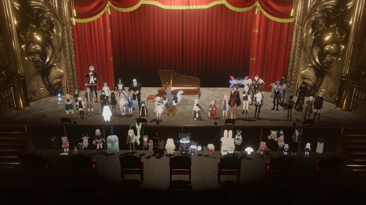 Kagoiri's tweet photo. 昨日はVRで開催された 第2回 Teâtro dell' Ânima にヴィオラで参加しました。ありがとうございました! 演奏者の数も、関わってくださった人の数も自分的には過去最大。 日本各地ばらばらの7人で合わせる(というか合わない)のも大変ですが、それをまとめあげるPAと音響の方すげーの一言です #VR_TdA https://t.co/TCuj7FsMB2