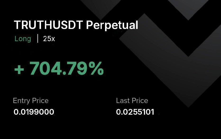 randytimwilson's tweet photo. $TRUTH
TP2: 0.025 β
#bitcoinΒ #crypto $BTC $ETH #altcoin #trading #signal #memecoin #forex #xau #investing #gold
Join our telegram community
Click below π
https://t.co/msQ7mFXIHL https://t.co/BlW53mnuGg