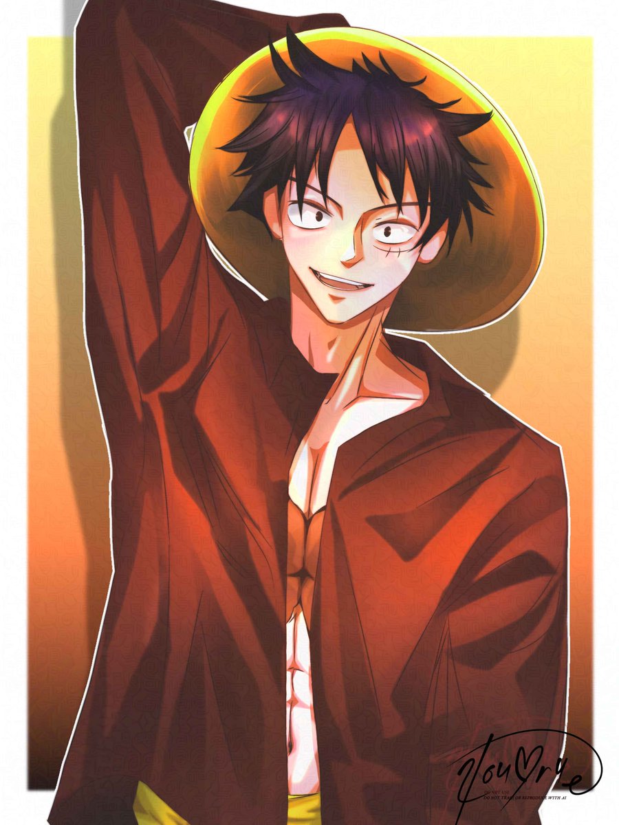 ilouvrue's tweet photo. Give us a pose, Senchou! 📸

I had so much fun drawing this fanart🫠🤍

#ONEPIECE #ワンピース #fanart #OnePiece #Luffy #StrawHat https://t.co/lSzF55bti2