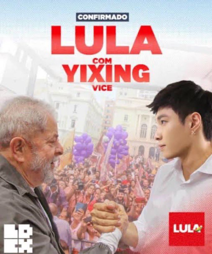 saturnofbaek's tweet photo. O vice verdadeiro do Lula pronto para assumir 
Yixing salva o Brasil https://t.co/DoXmhAHXvB
