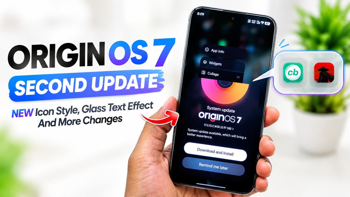 Ashishts07's tweet photo. The full review of OriginOS 7 2nd Global Update is now live on my YouTube channel! 🚀
A closer look at the new changes, updated icon style, glass text effects & more.
Watch the full review : https://t.co/i5n8JHij29
#OriginOS7 #OriginOS #vivo #iqoo #vivoOriginOS #SmartlySmooth https://t.co/oWwou1skhX
