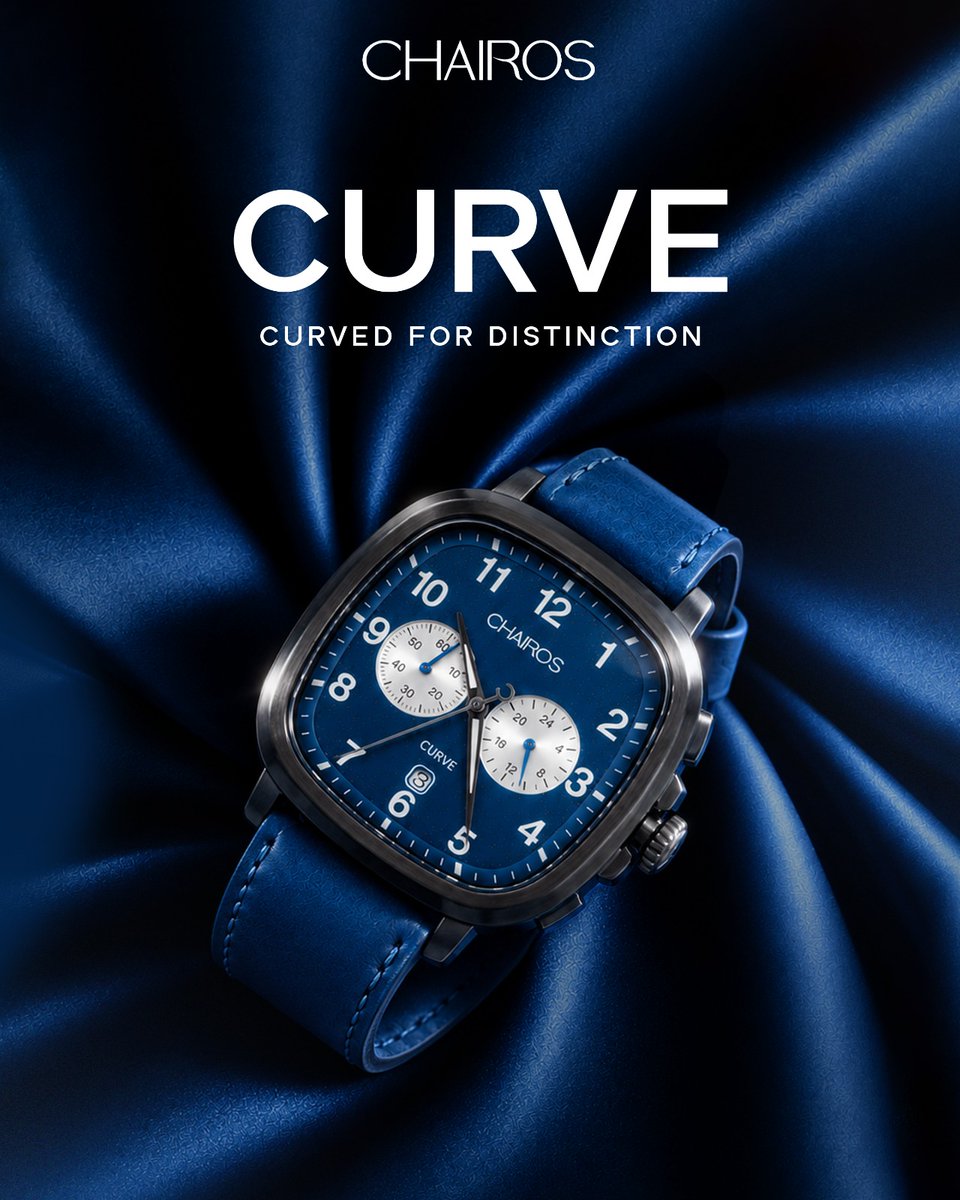 QNET_India's tweet photo. Curved for distinction. Driven by precision. ⌚

Command the room with the striking deep blue dial of the Chairos Curve Gents—engineered for the modern achiever who leads with confidence.

#Chairos #ChairosCurve #LuxuryWatches #MensStyle https://t.co/59yONaEymB
