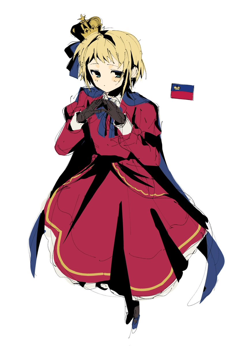 akst012345's tweet photo. リヒテンの国旗が好きなので、着せた。 https://t.co/YTmdvHE5hz