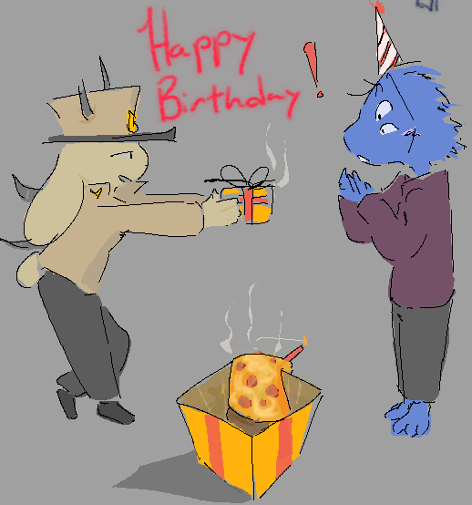 johanejoestar's tweet photo. @imgprotonn 
happy birthday
thanks for inviting me to meet all these cool people 🎉 https://t.co/uFyOm3nhwu