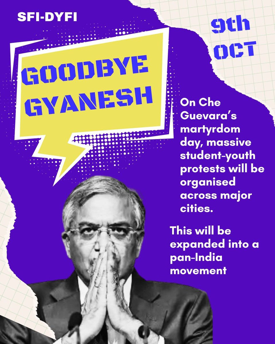 aishe_ghosh's tweet photo. Plan of Action - SFI-DYFI Joint Press Meet

⚡ Building a United Platform Against Vote Chori
🎙️ Vote Ki Awaaz - Oct 7 &amp; 8
👋 October 9 - Good Bye GYANESH
✊ October 10 - Peaceful March to Jantar Mantar
🗳️ Our Vote, Our Voice

Unitedly we will fight ✊ https://t.co/SmROJBYzYJ