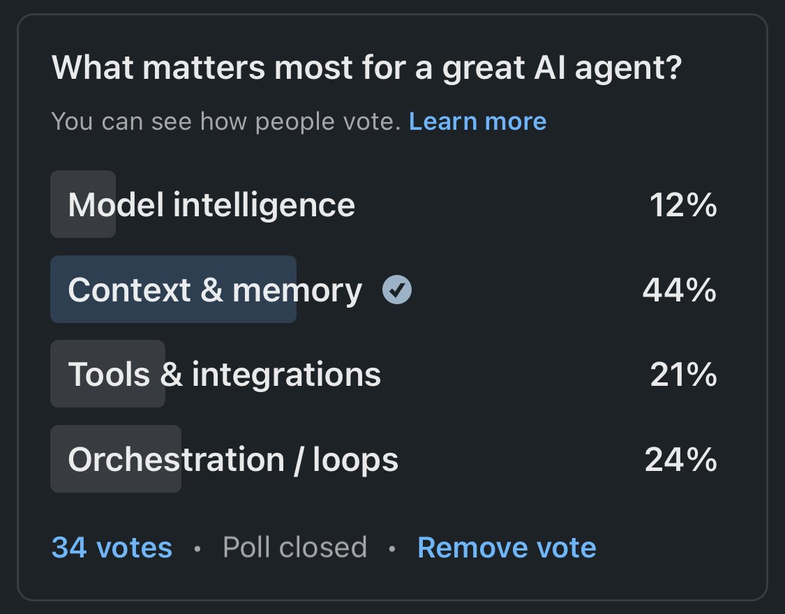 fbansac's tweet photo. That settles it, agents are primarily about managing context. https://t.co/ZBmM6nBRdD