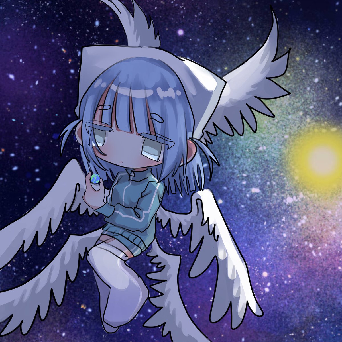 uozaki_343's tweet photo. 10月4日は天使の日らしい˙˚ʚ✞ɞ˚˙
 #イラスト https://t.co/odfzGAMrL5