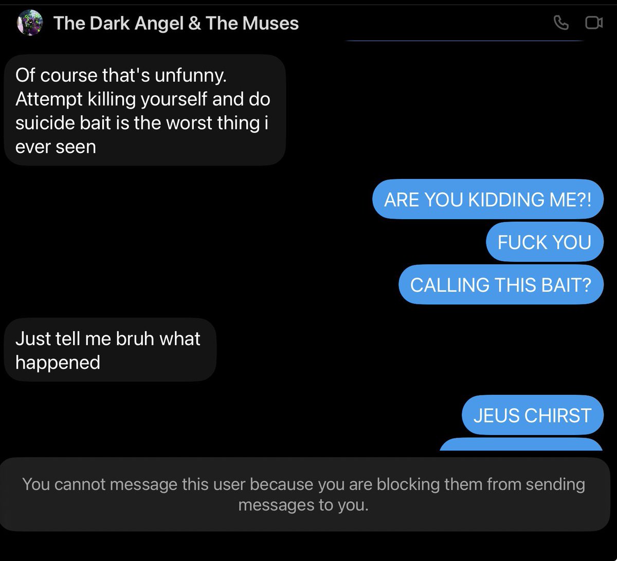 H3LLSLAYER's tweet photo. CALLING MY ATTEMPT BAIT?! VERY FUNNY VERYYYYY FUNNY.

GENUINELY FUCK YOU.🫩 https://t.co/qi72tgxJvH https://t.co/PfEwXPMaE5
