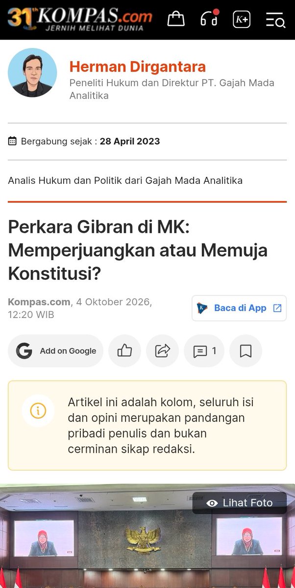 bung_hmn's tweet photo. Apa kbr Minggu ini? Lg tren soal Dede Sunandar ; Carmen ; #STELLA ada apa nih? Kl Rocky Gerung msh kaitannya dgn pelantikan Wantimpres ya. Semangat pagii selalu ya.

Btw, sy kembali menulis opini di Kompas ttg perkara Wapres di MK.

Selengkapnya 🔗
https://t.co/qifoZLMI9N https://t.co/YmniXRYlM2