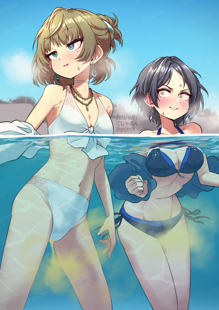 gojarun's tweet photo. 【Skeb依頼】こっそりプール放尿かえかな… 
https://t.co/mTCM0MART0 https://t.co/5S5qG79Rr0