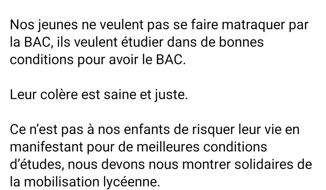 k7558k's tweet photo. Pourquoi les lycéens ont toutes les raisons de manifester :

(Tout est là, trouvé sur facebook)

- pas de profs (ceux qu'ils ont, mal payés / classes surchargées)
- pas soignés 
- EDT inadaptés
- parcoursup
- bâtiments insalubres https://t.co/2utgwxZma6