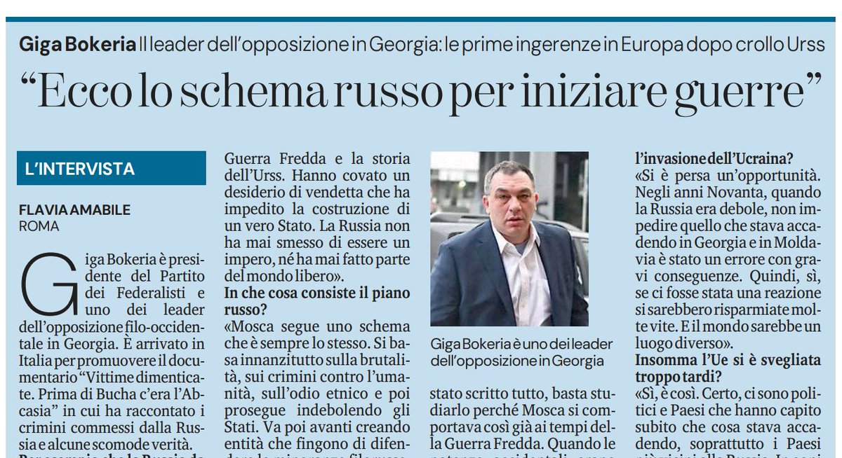 MarceVann's tweet photo. Oggi La Stampa spieka che cos'è il vero giornalismo: intervistare un tizio che in patria ha perso le elezioni e che è stato classificato "agente straniero" (poiché finanziato da USA, UE e ONG legate a Soros) che spieka quanto è cattivo Apputeen.

#RassegneStampaDalRincoglionitico https://t.co/A20APfqUUA