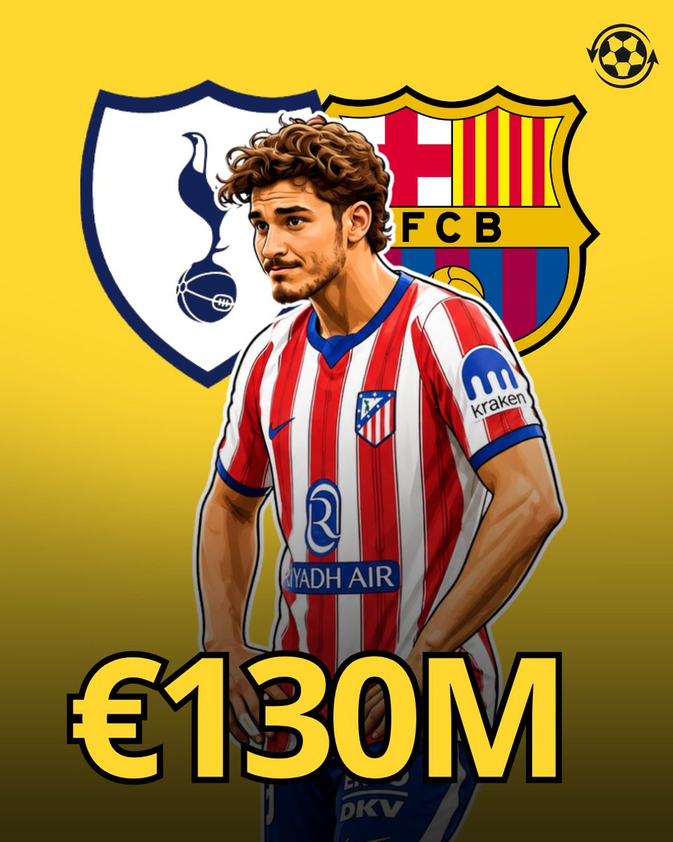 DeadlineDayLive's tweet photo. 🚨 Tottenham are prepared to make a sensational €130M (£113M) January offer for Atlético Madrid striker Julián Alvarez. 🇦🇷

Spurs hope to tempt the Argentine with a contract containing a release clause that would allow him to pursue a future move to Barcelona.

(Source: El Nacional)