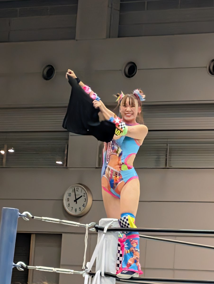 rokiko818's tweet photo. 今日はツインメッセ静岡にSTARDOM観戦に行ってきたよ。初めてフワちゃんの試合見たよ。

♯STARDOM https://t.co/cI3AVjghAP