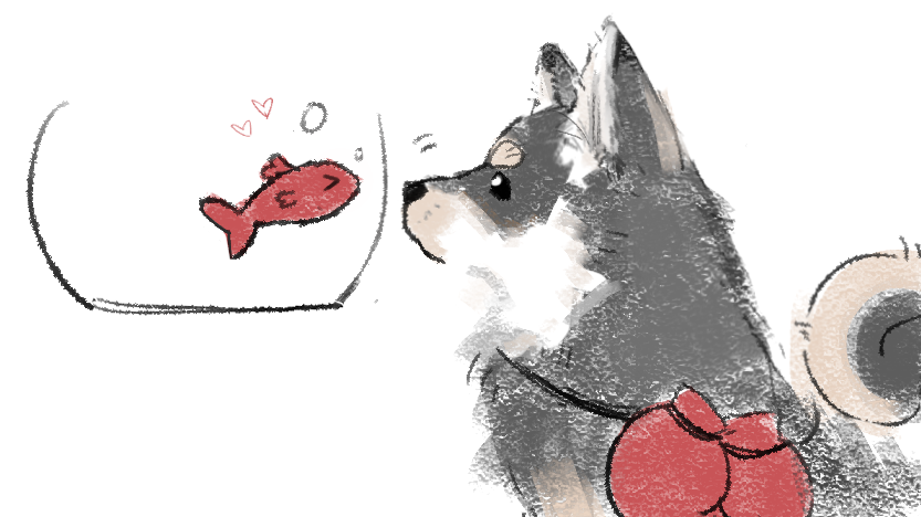 MapleLeaf0010's tweet photo. #GoodByeLara 
#さよならララ 
#再见菈菈
🐟🐶
不小心把之前的删掉了于是重发 https://t.co/Zj2slQGUyA