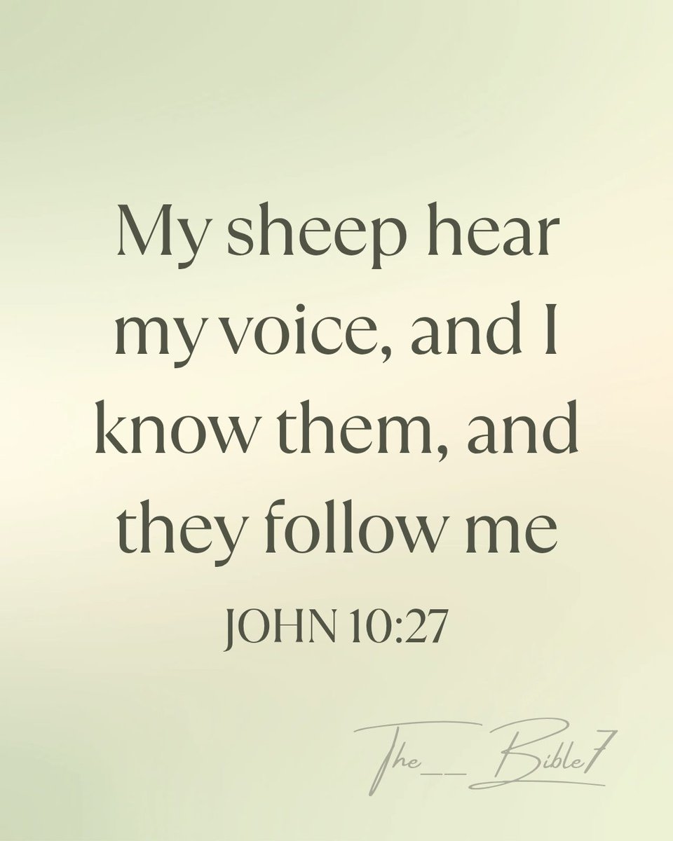 The__Bible7's tweet photo. John 10:27 https://t.co/2C6r1Rn7W3