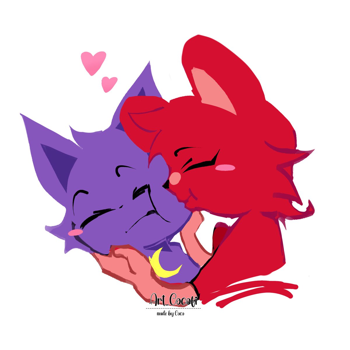Art_Cocofi's tweet photo. Sillies ❤🌙 :D
#Catnap #Bobbybearhug #Smilingcritters #artwork #myart https://t.co/LfZ61D4yvw