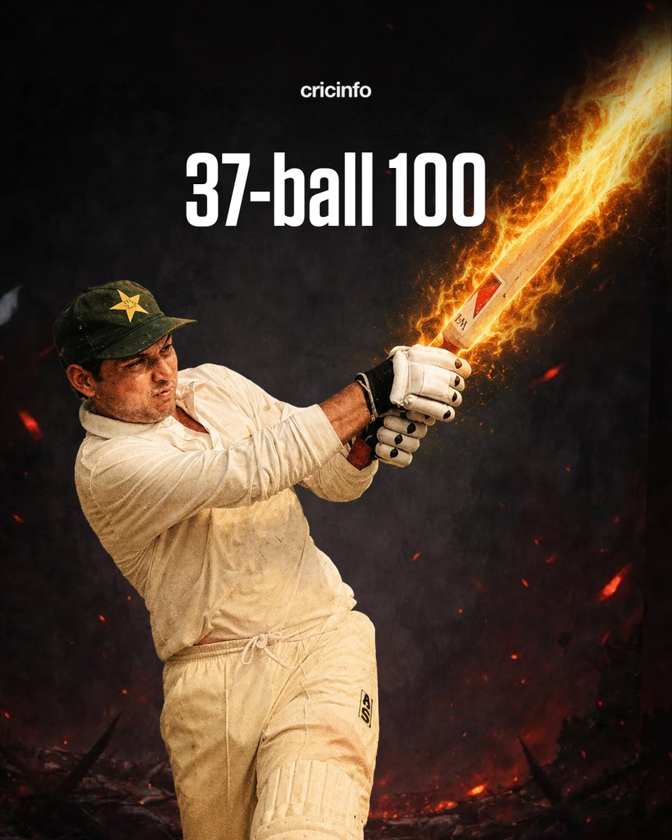 cricinfo's tweet photo. It's been 30 years since a young Shahid Afridi announced his arrival with a record-smashing ODI hundred 💥 https://t.co/FPCqd3yRat