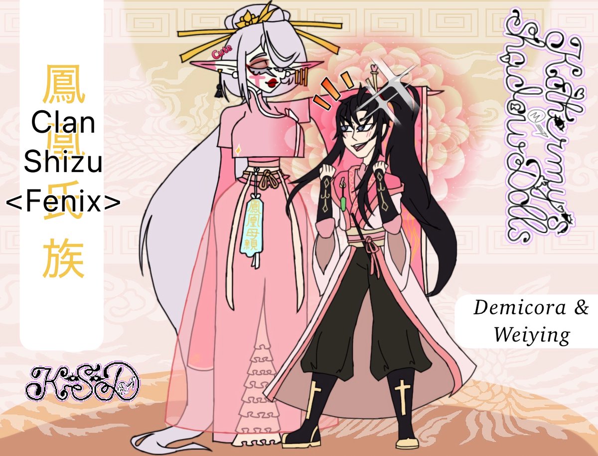 KothAndShadows's tweet photo. Una cosita inspirada en un rol que ando haciendo con una amiga, se unieron los fandoms para bien #Oc #Hellaverse #HazbinHotel #GMCD #MoDaoZuShi #WeiWuXian #Weiying https://t.co/NpTwM03JyU