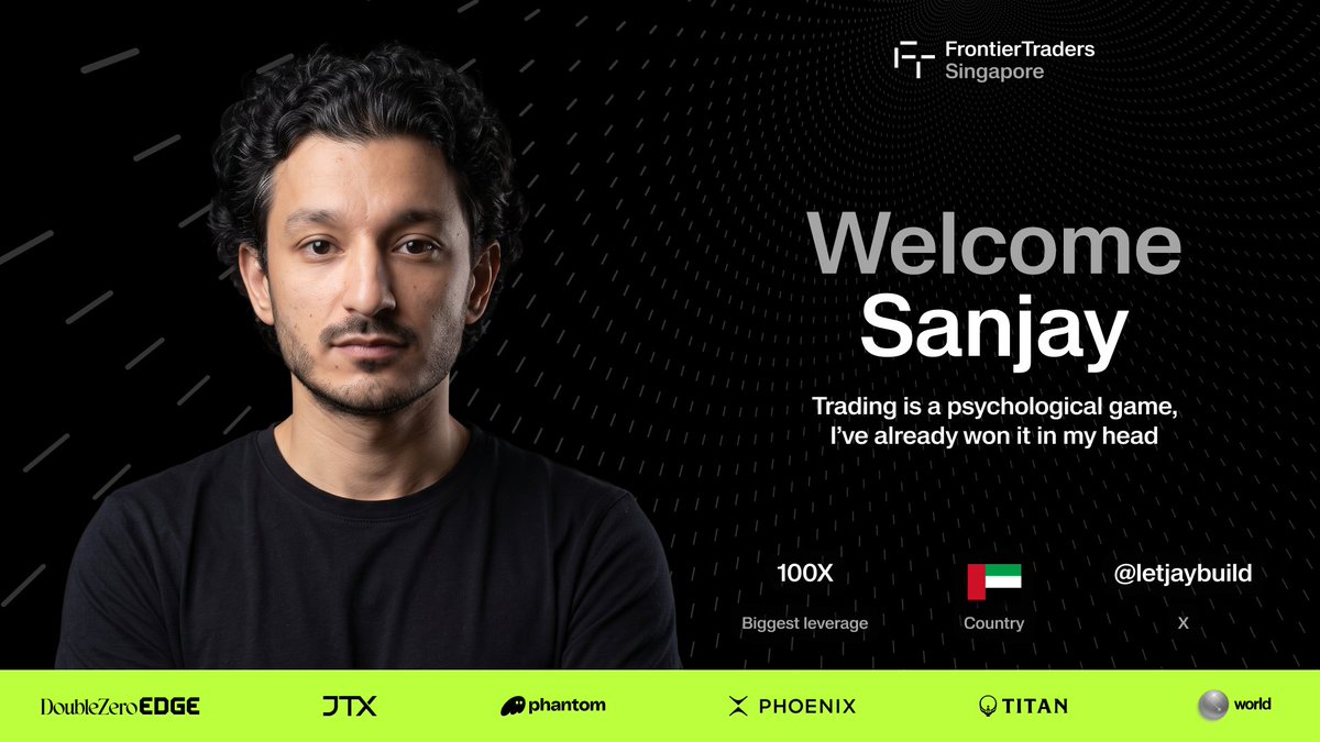 joinfrontier's tweet photo. He's been documenting every step of the road to Breakpoint

Now he has to trade for it

Welcome @letjaybuild to the arena

October 6, Solana Summit 🇸🇬 https://t.co/Oc2HyMJ0CP
