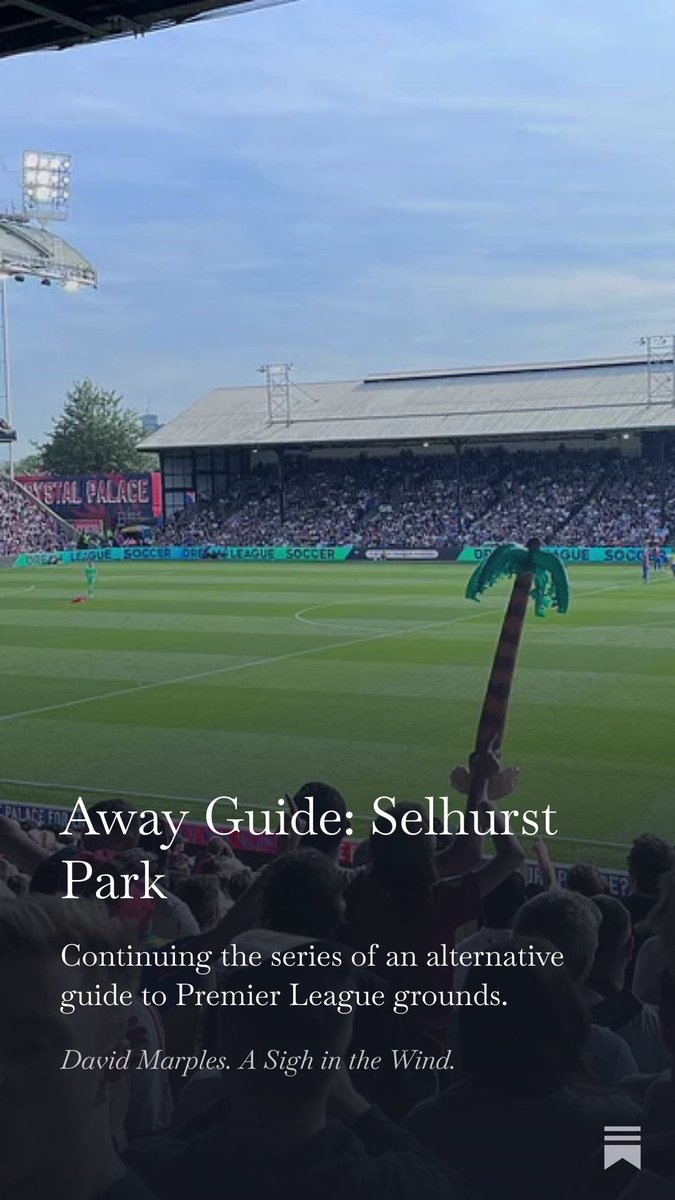 DavidMarples's tweet photo. Some thoughts on the Man City thing, 
followed by an away guide to Crystal Palace and how it all makes you wonder what the point of all of this is…
https://t.co/YmASC0rOP9 https://t.co/Zx7Vh2VKyO