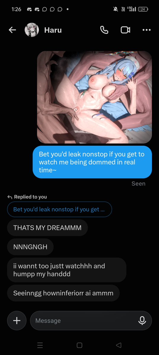MiyaSwitchh's tweet photo. This lil bitch @haruyozakura1 deserves no privacy~ this is what you get for being a useless cuck

Get exposed idiot~ ♡ 

I know you're reading this~ keep edging yeah? Fuck your brain up even more~ edge to the embarrassment you dumb bitch

You know I'm a weak faildomme~ you wanna see me moan and whimpers...if only your cock isn't so worthless...

Guess what~ I'm gonna make you rub to me losing my mind the next time I get dommed~ you can fuck off to your loser corner and leak to the sight

Fuck you~ another edge ♡