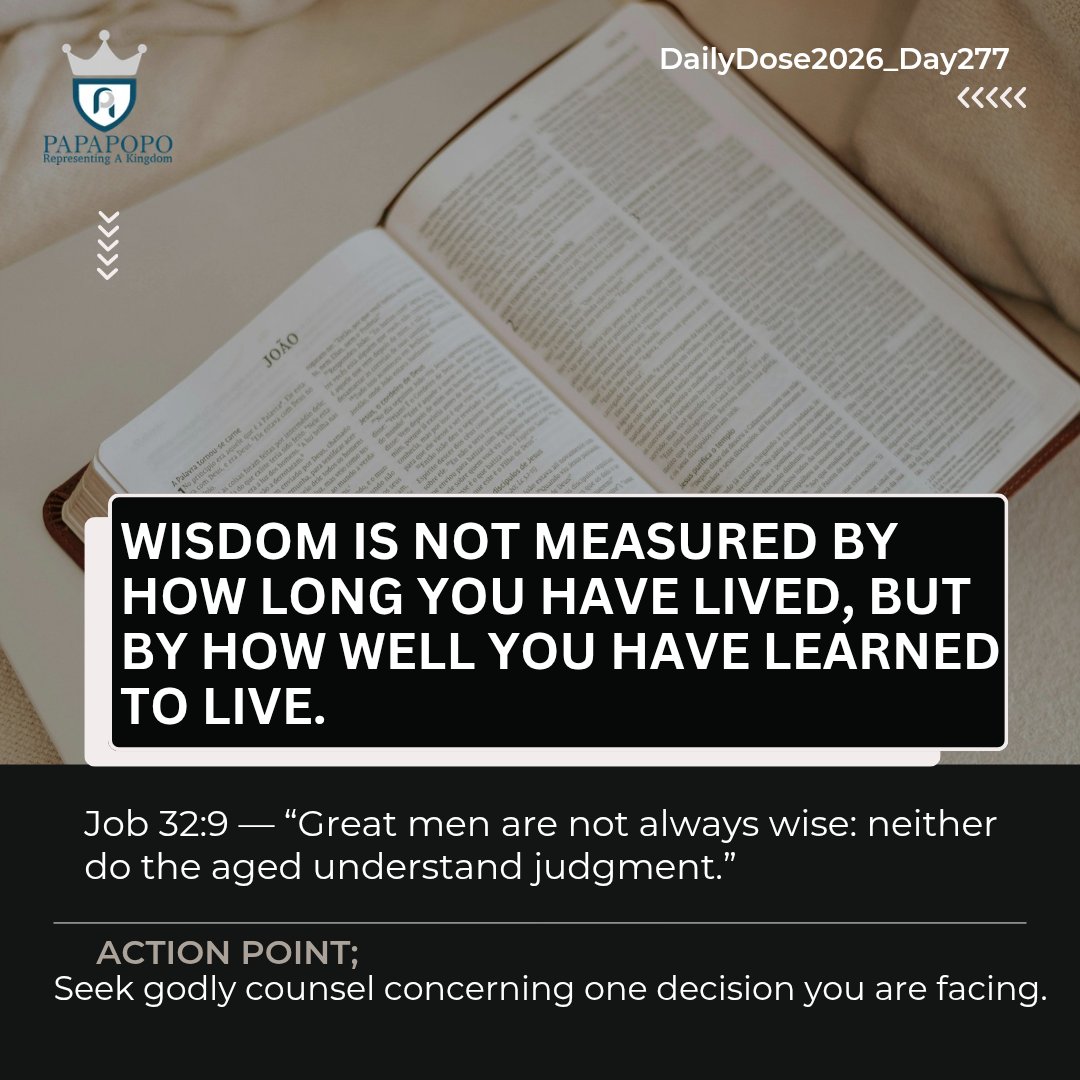 SegunPopoola_20's tweet photo. Age is a number.
Experience is an opportunity.
Wisdom is a product of learning.
*Don't just count your years—make your years count.*
#MorningReflection #DailyDose #HappySunday #PapaPopo https://t.co/o4dcbHqoaW