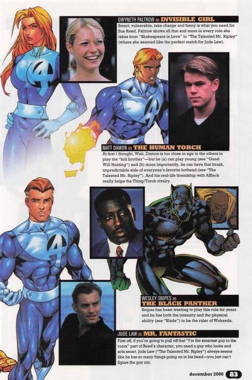 Comicbookhis's tweet photo. Jeph Loeb #Cast the #FantasticFour in the year 2000

Wizard Magazine. https://t.co/2iVLidUHKs