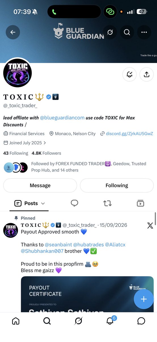 AshFx6j's tweet photo. @_toxic_trader_ @sathyatradez @prop_shield @ImaniFx6d https://t.co/eHdtdNooqU