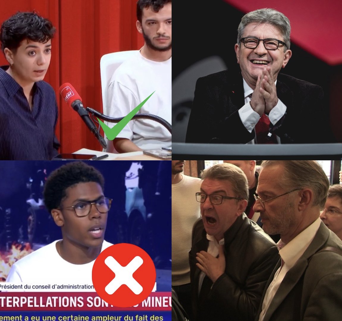 ChaRocher's tweet photo. ❌Le Vojd insoumis et sa meute organisent le harcèlement en ligne d’un jeune qui s’exprime sur les blocages lycéens sans appeler à tout cramer parce que soutien d’Attal alors que leurs militants ne font que monopoliser les plateaux depuis une semaine pour cracher leur haine en se faisant passer pour de simples lycéens comme Sabrine Kharbach, proche de Raphaël Arnault ou Ryad Rani, militant insoumis qui a été sur liste LFI aux municipales. LFI hait le pluralisme et tente de le détruire au profit d’une parole unique celle de ses serpillières. Des méthodes dignes des pires régimes autoritaires. #blocus