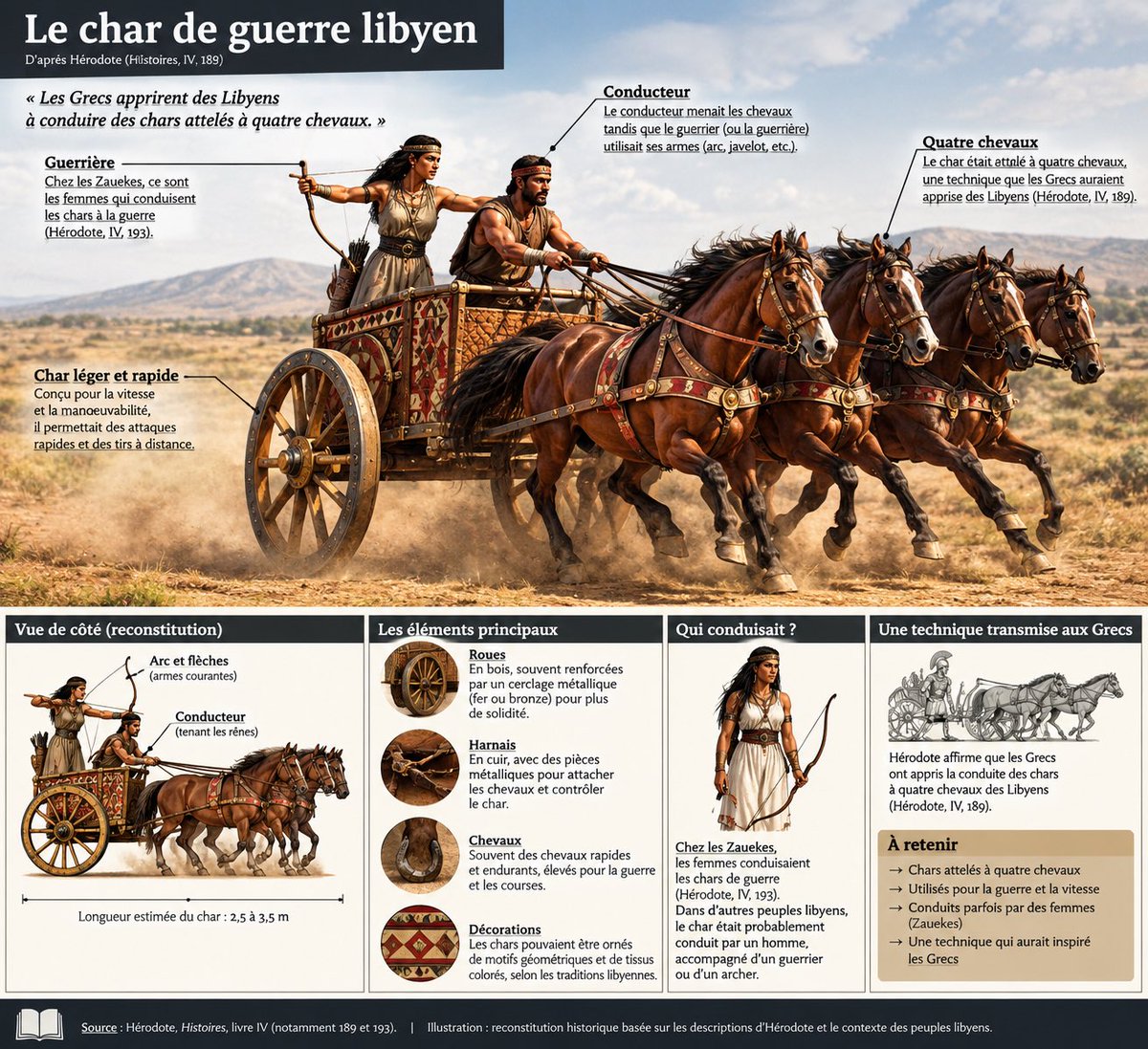 KabylieOneK1's tweet photo. ⚔️ L’histoire est bien plus surprenante qu’on ne l’imagine.
Hérodote et Diodore décrivent des Africains maîtrisant les chars à quatre chevaux et des #femmes conduisant des chars au combat. Diodore évoque, aussi les #Amazones de la reine Myrina.
#maroc #tunisie #amazigh #ⵣ https://t.co/AtetXMeYRO