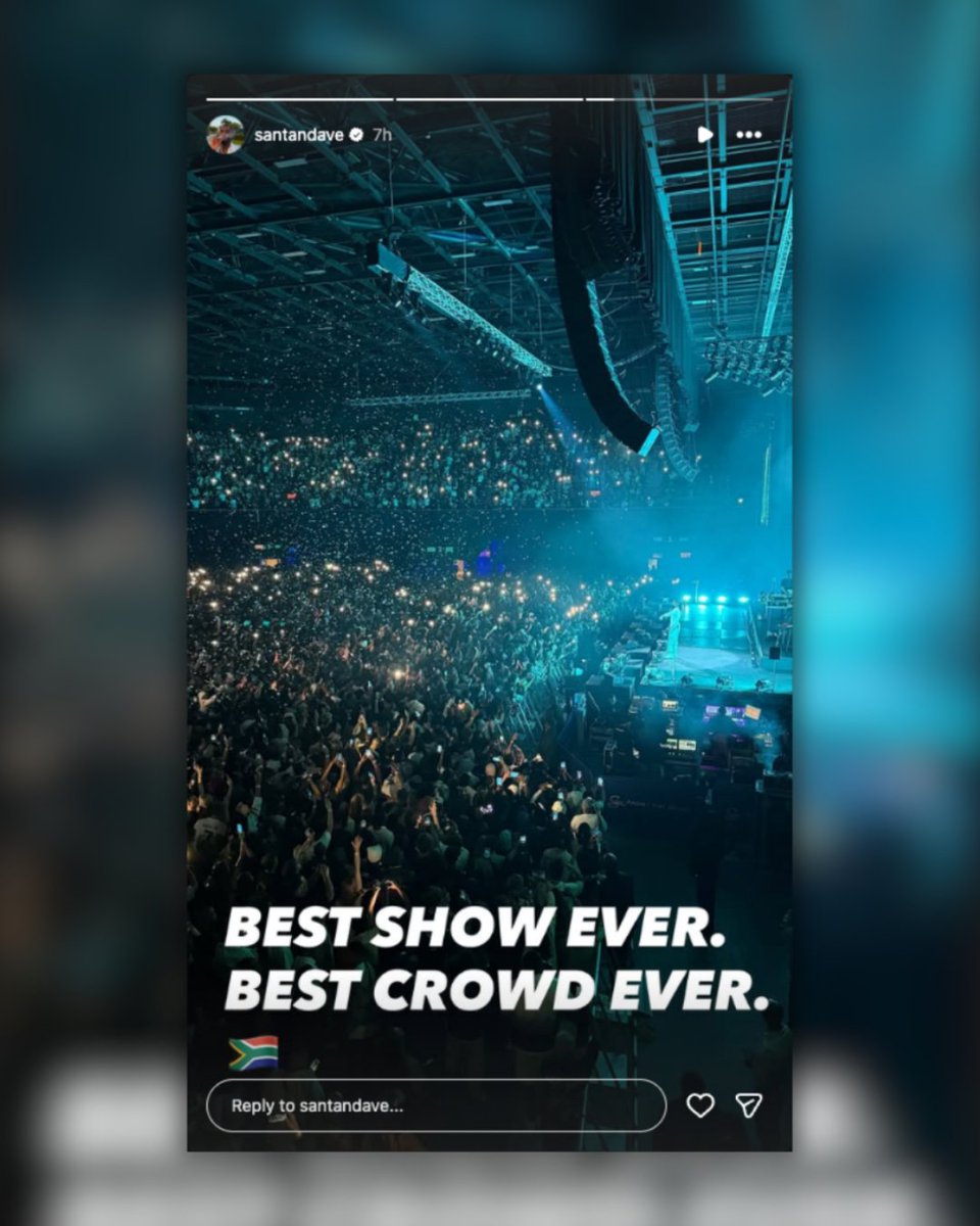 BigConcerts's tweet photo. #repost from @santandave

No DNA, just RSA 🇿🇦

#DaveSA26 #AnotherBigConcertsExperience https://t.co/oLHYIcB1Mb