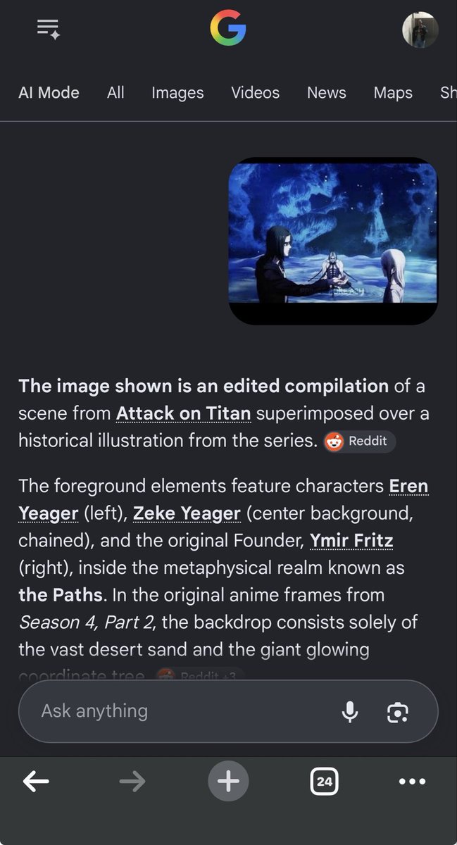 zokux's tweet photo. @TheBaronEmerald @ArchAbhor You almost had me there. I thought I was tripping because I watched attack on Titan four times and I never saw that before. https://t.co/1Md6Y7iqzH