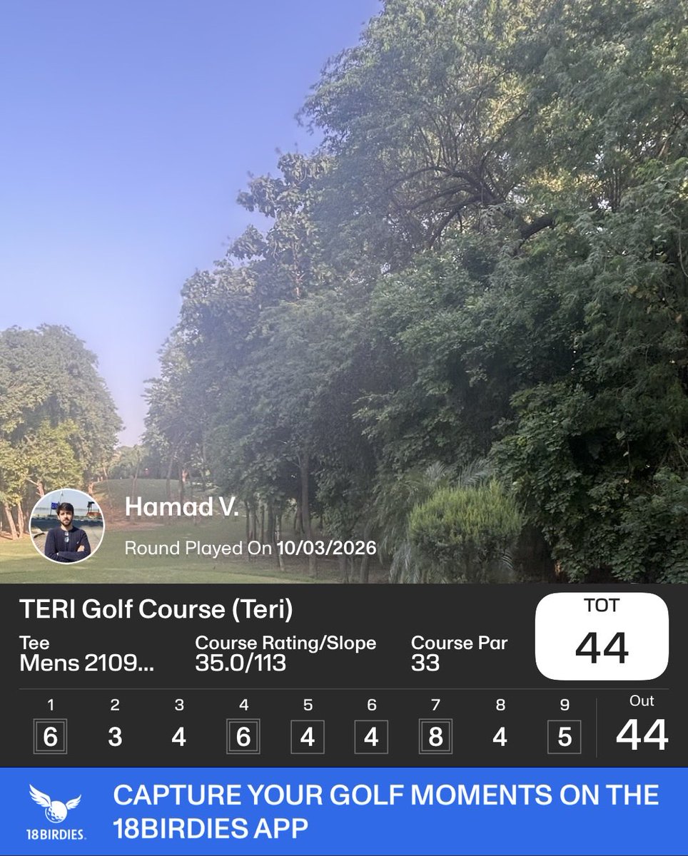 hamadvaida's tweet photo. Back at TERI after way too long. Grateful for Gurgaon winters and the chance to play more golf. Gonna play as much as I can from Oct–Mar and get that handicap down. https://t.co/B1AWCdbjo5