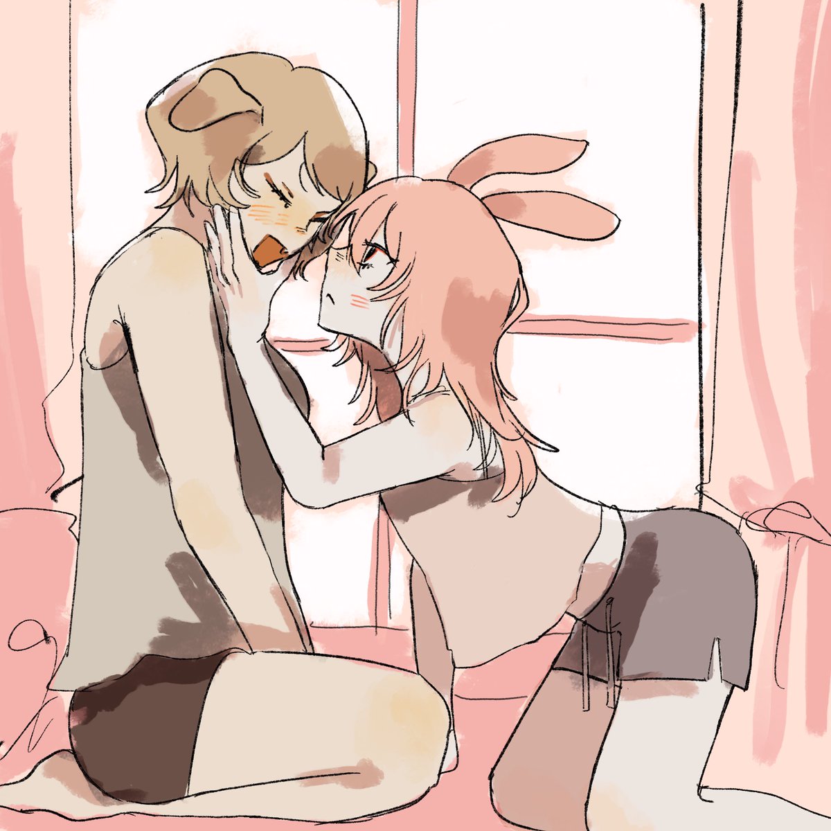 mafhxus's tweet photo. プリティー自創作カップル🤍を再掲します
🐶と🐰の百合です https://t.co/T6OQ9ibVHT