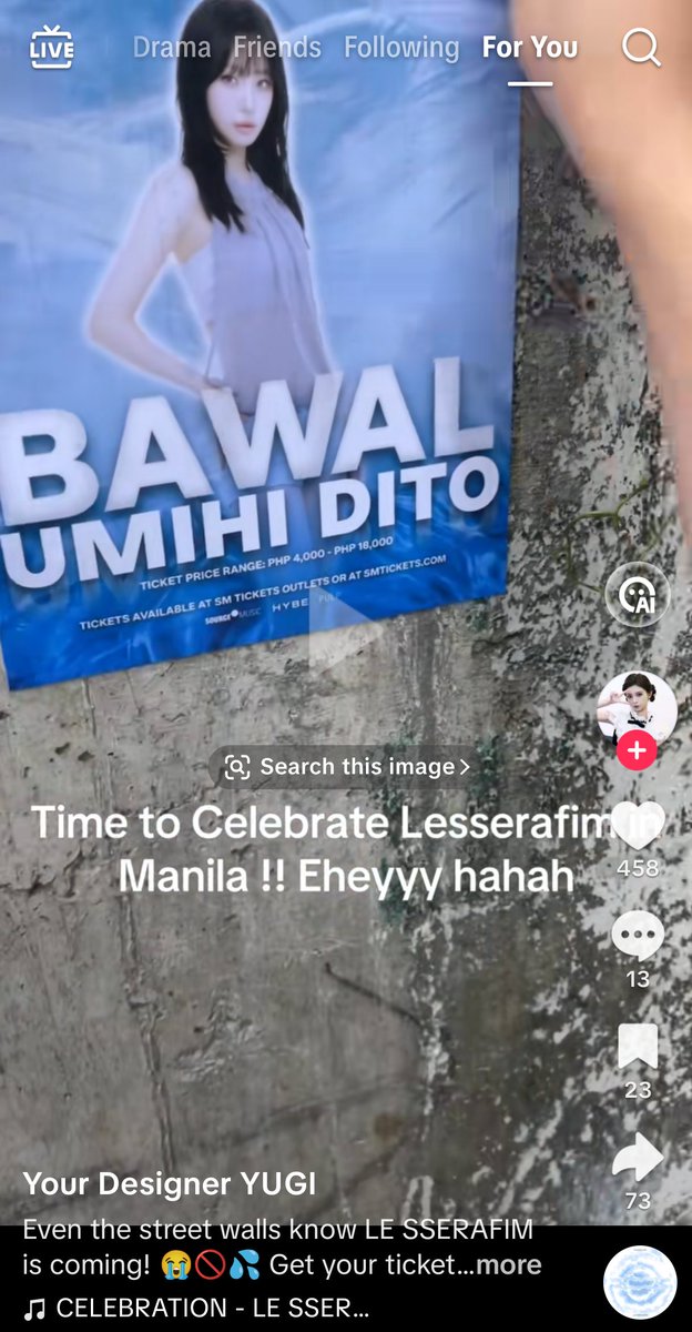 kkukkulemon's tweet photo. Saw someone posted a 'BAWAL UMIHI DITO' poster na si Chaewon ang background image. Tapos, pino-promote pa niya yung concert nila dito sa Manila hahahahahaha. Iba talagang kumayod ang mga Filo FEARNOTS 🤣💪🏻 https://t.co/KdELUw9DDo