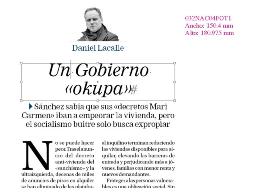 dlacalle's tweet photo. Un Gobierno Okupa.

Sabían perfectamente que iban a empeorar el mercado de la vivienda. Su objetivo es enfrentar, crear una crisis y hacer que los ciudadanos culpen a los propietarios. El socialismo buitre solo busca expoliar, no que haya más vivienda 

https://t.co/lr3srILYbE https://t.co/gCufW8fIyu