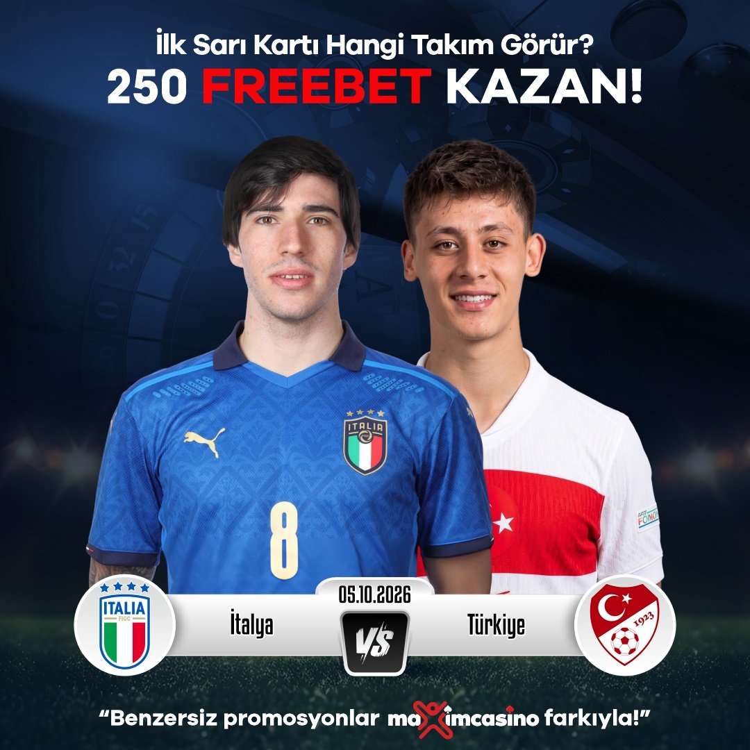 SosyalMaximm's tweet photo. 💵 #MAXİMCASİNO 2️⃣5️⃣0️⃣ #FREEBET Ödüllü Tahmin Etkinliği

➡️   İTALYA ⚔️  TÜRKİYE

⚽️  UEFA Uluslar Ligi   Maçında  İlk Sarı Kart Hangi Takıma Çıkar ⁉️

🔗Etkinlik katılım formu https://t.co/6c7AUXQLUh https://t.co/GJBF3w0Ssk