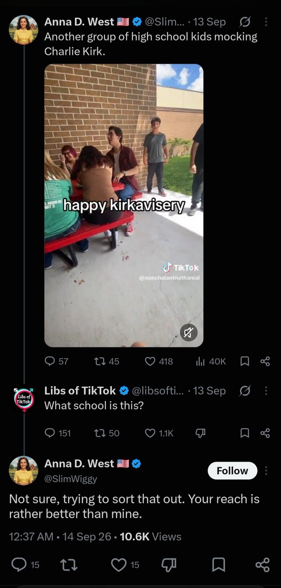 mrpxssy's tweet photo. they're trying to dox KIDS, this late in the game, for singing We Are Charlie Kirk lmao. you've lost the battle, give it up https://t.co/5VXIe3YhAw